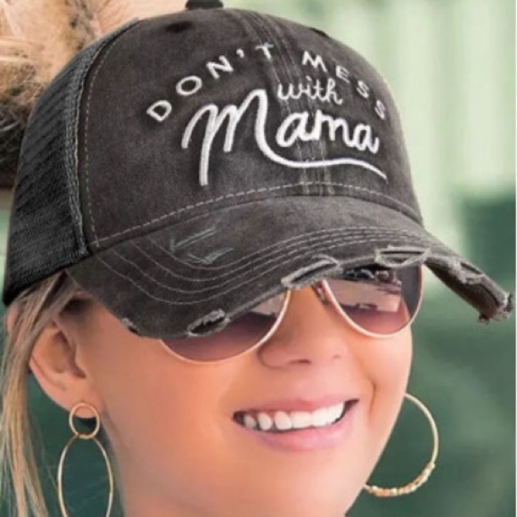 Accessories - Black Letter Embroidered Baseball Cap